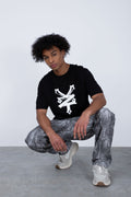 Polera Manga Corta Crackerstroke Negro