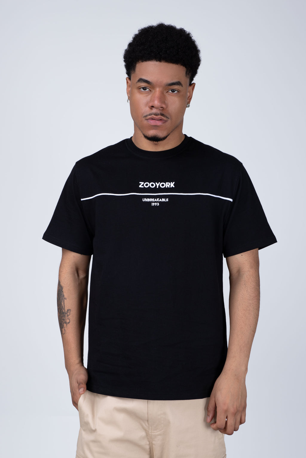 Polera Manga Corta Motivated Negro