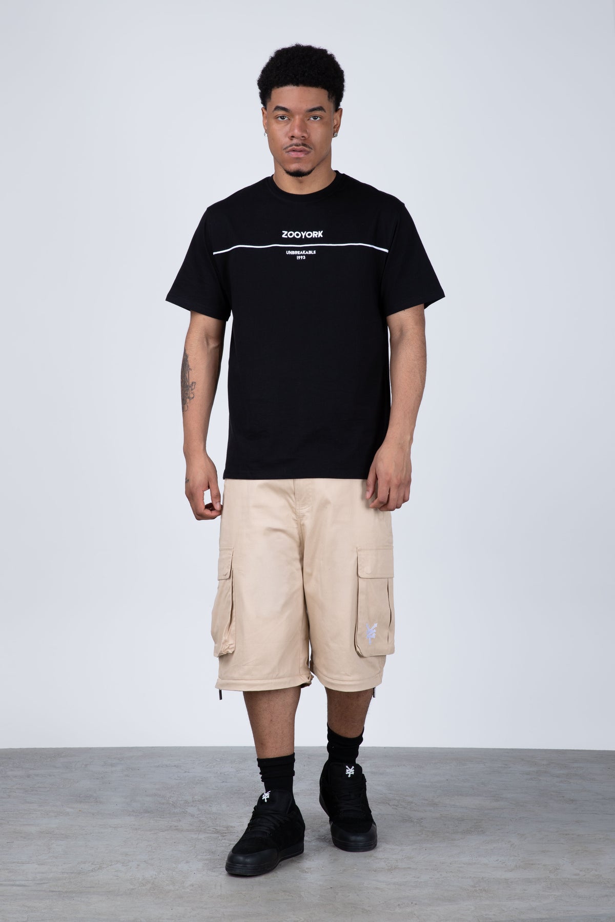 Polera Manga Corta Motivated Negro